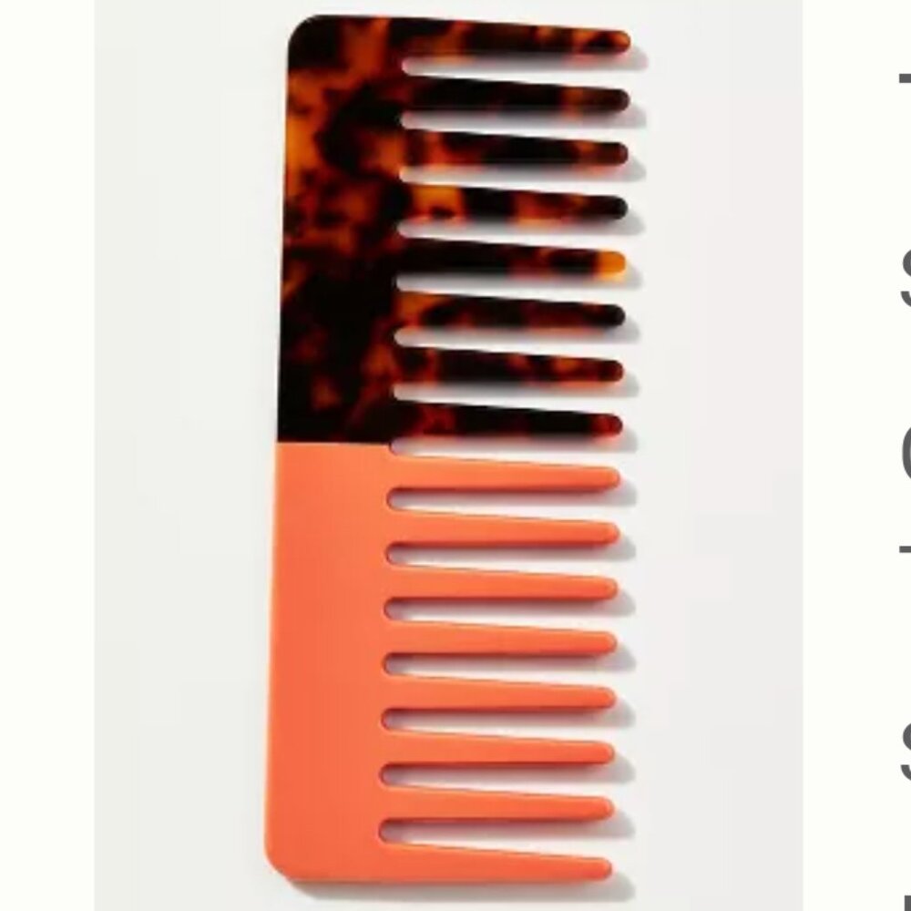 NWT Anthropologie Two-Tone Wide Tooth Comb